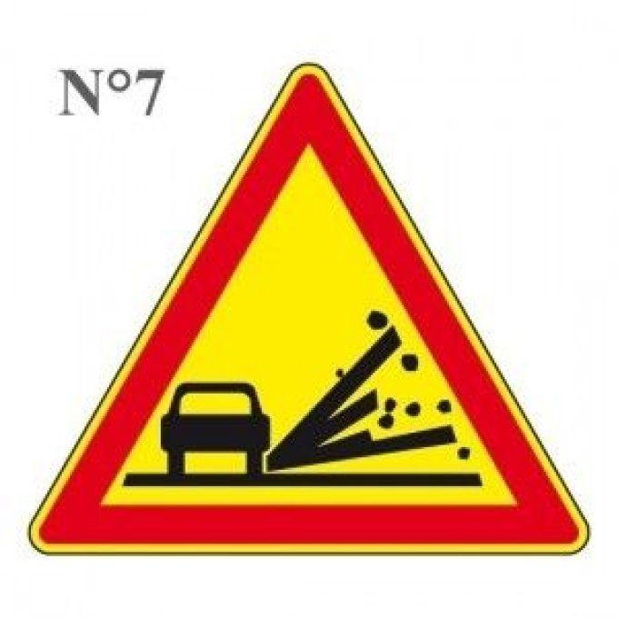 Panneau danger sur rive