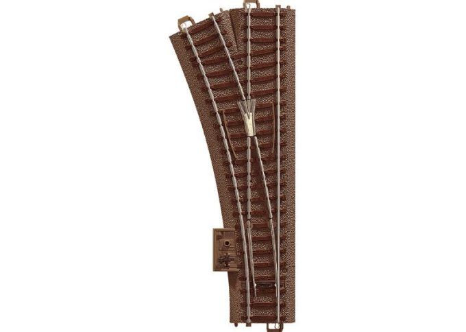 Trix H0 crossover longueur gauche 188,3 mm / arc 24,3° / rayon 437,5 mm (R2)