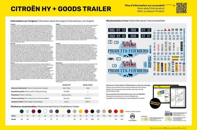 Citroen HY + Goods Trailer in 1:24