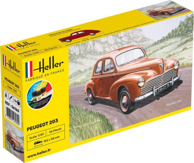 STARTER KIT Peugeot 203 in 1:43