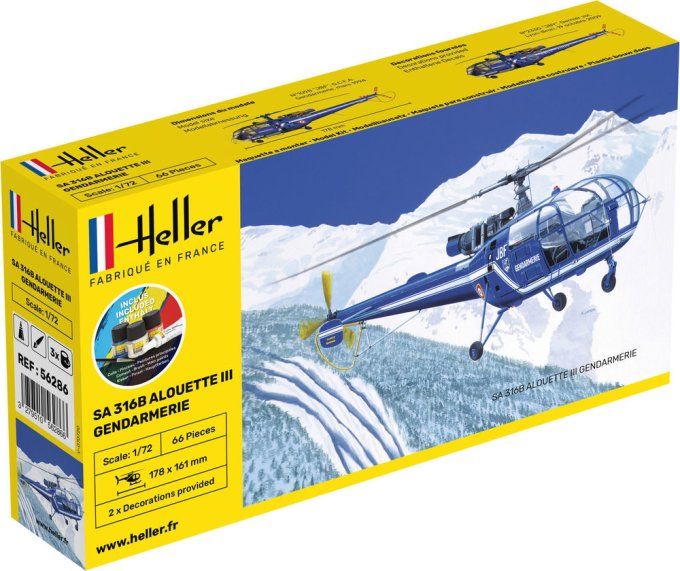STARTER KIT SA 316 Alouette III Gendarmerie in 1:72