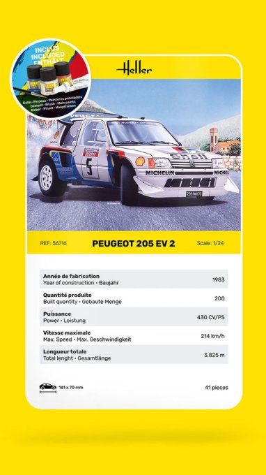 STARTER KIT Peugeot 205 EV 2 in 1:24