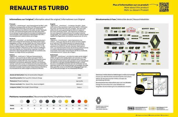 STARTER KIT Renault R5 Turbo in 1/24