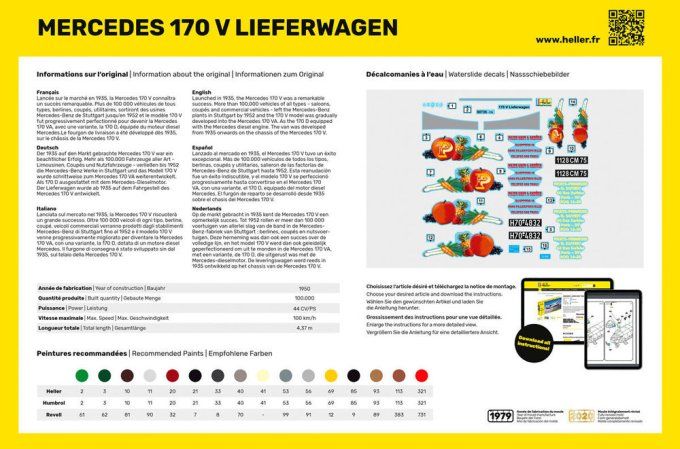 STARTER KIT MB 170 Lieferwagen in 1:24