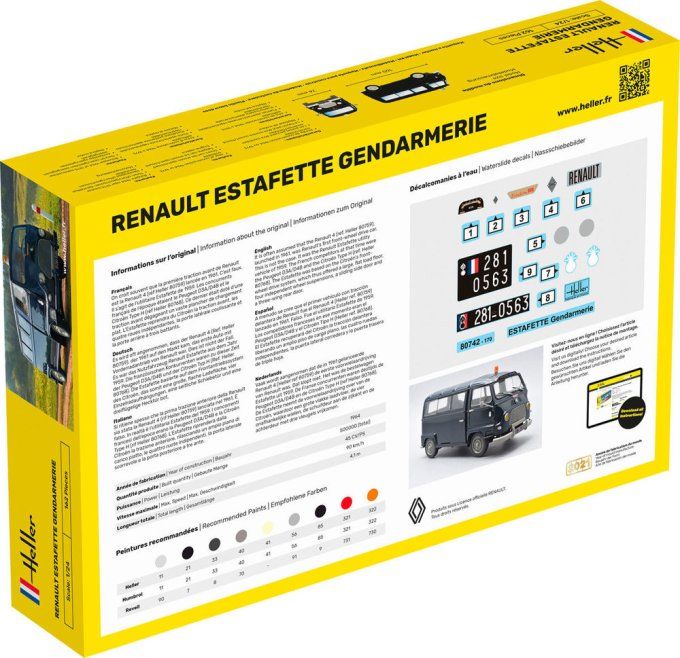 STARTER KIT RENAULT Estafette Gendarmerie New Mould in 1/24