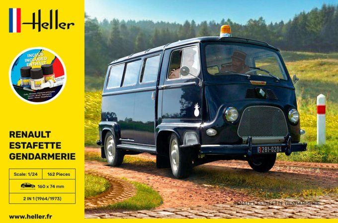 STARTER KIT RENAULT Estafette Gendarmerie New Mould in 1/24