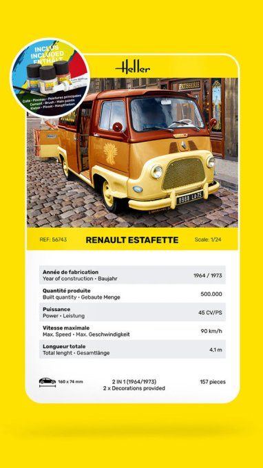 STARTER KIT RENAULT Estafette New Mould in 1/24