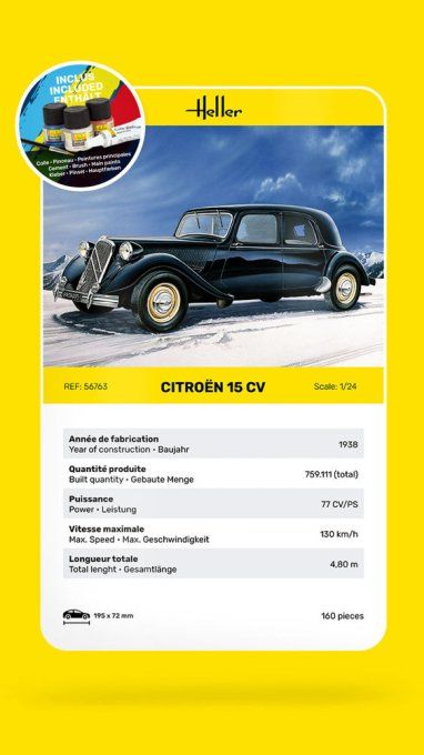 STARTER KIT Citroen 15 CV in 1/24