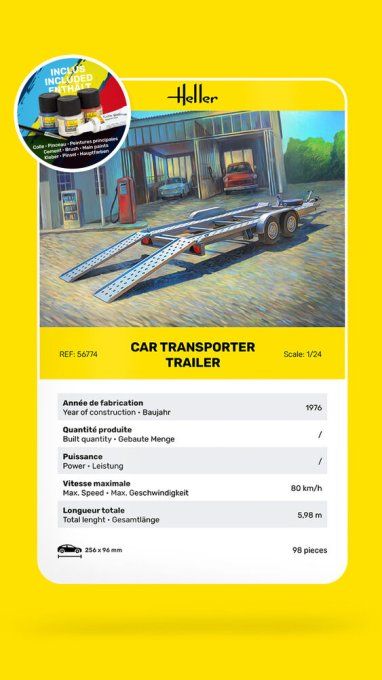 STARTER KIT Car Transporter Trailer in 1/24