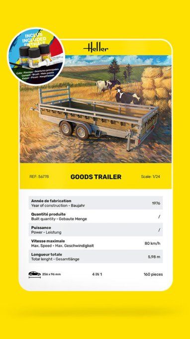 STARTER KIT Goods Trailer in 1/24