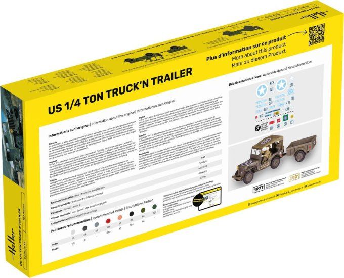 STARTER KIT US 1/4 Ton Truck n Trailer in 1/35