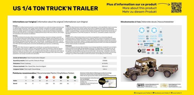 STARTER KIT US 1/4 Ton Truck n Trailer in 1/35