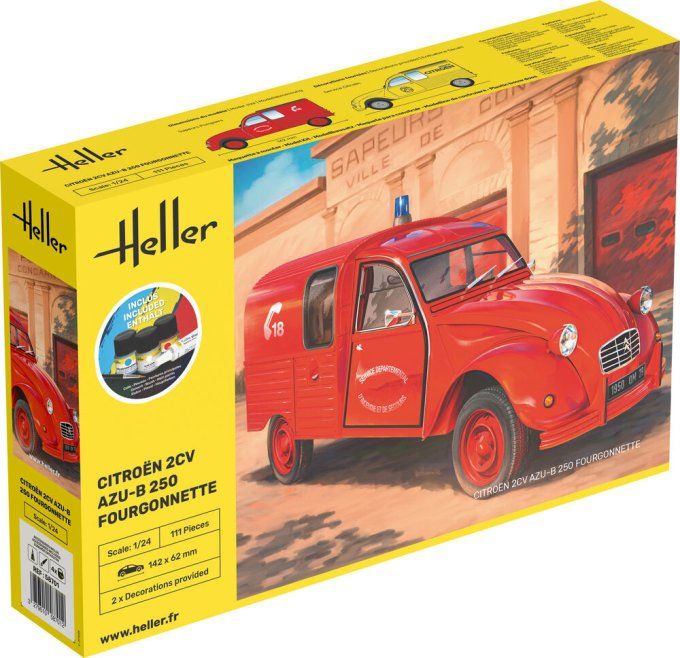STARTER KIT Citroen 2CV AZU-B 250 Fourgonnette in 1:24