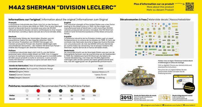 M4A2 Sherman Division Leclerc decoFR in 1/72