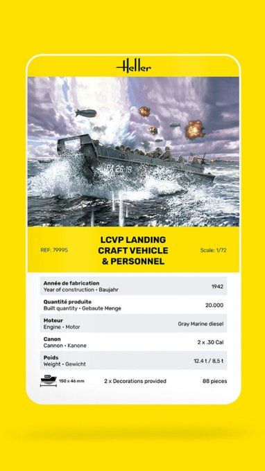 LCVP Landungsboot mit Besatzung in 1:72