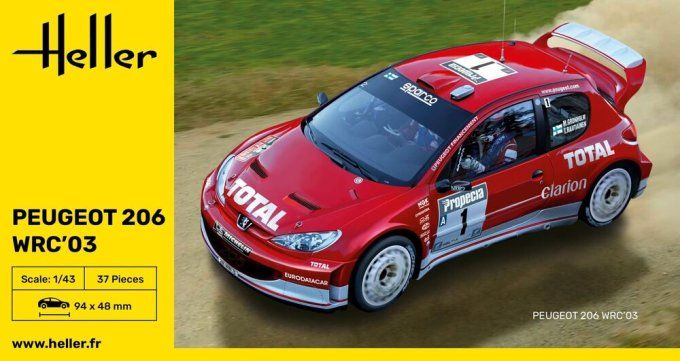 Peugeot 206 WRC 03 in 1/43