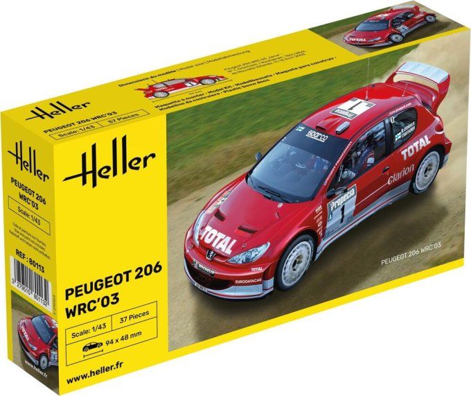 Peugeot 206 WRC 03 in 1/43