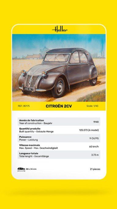 Citroen 2 CV in 1:43