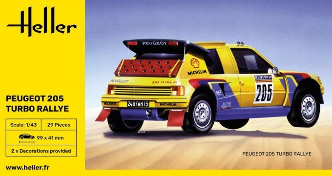  Peugeot 205 Turbo Rallye in 1/43