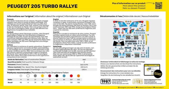  Peugeot 205 Turbo Rallye in 1/43