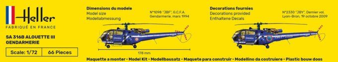 SA 316 Alouette III Gendarmerie in 1/72