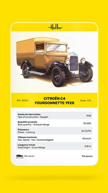 Citroen C4 Fourgonnette 1928 in 1:24