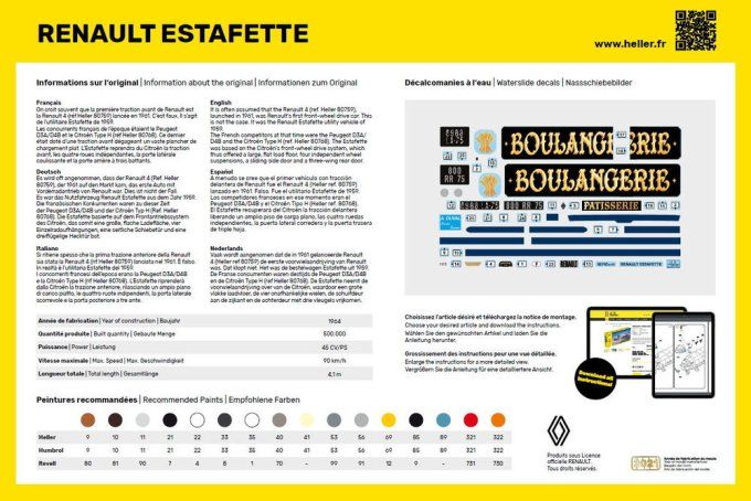 RENAULT Estafette New Mould in 1/24