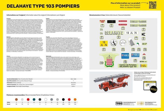 Delahaye Type 103 Pompiers in 1:24