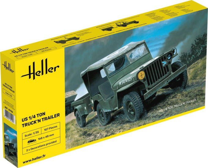 jeep willis+trailer 1/35