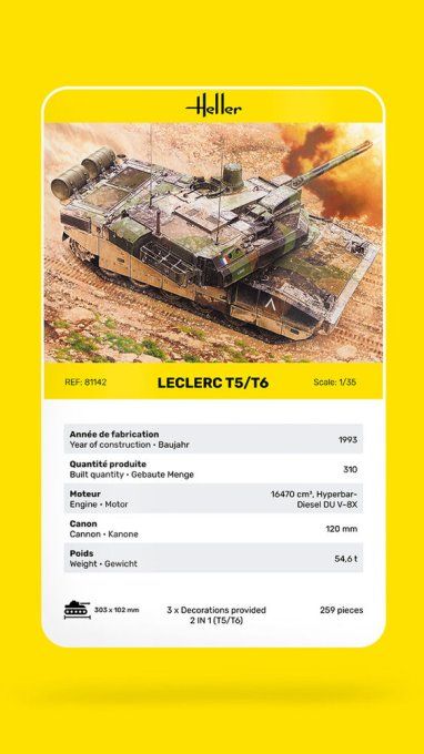 Char Leclerc t5/t6 1/35 Version 2023