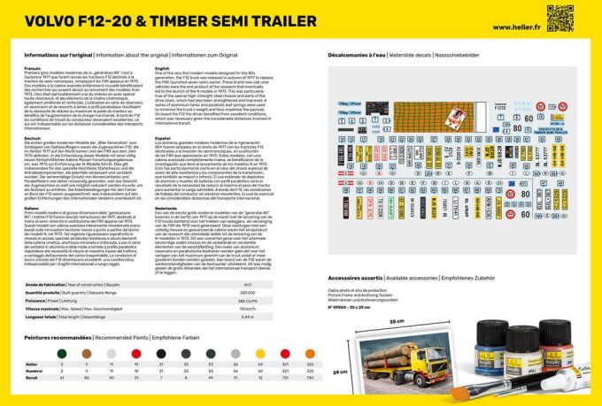 Volvo f12-20 timber semi trailer