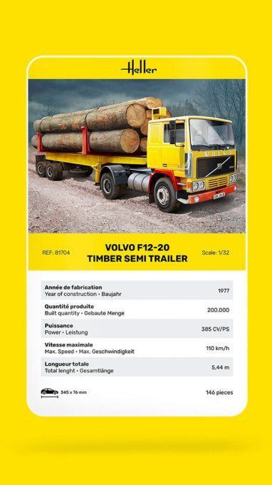 Volvo f12-20 timber semi trailer