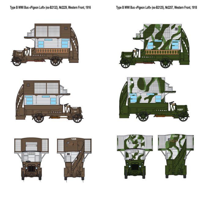 Type B WWI Bus "Pigeon Loft in 1:72