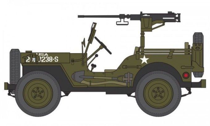 WILLYS JEEP TRAILLER + 6PDR GUN