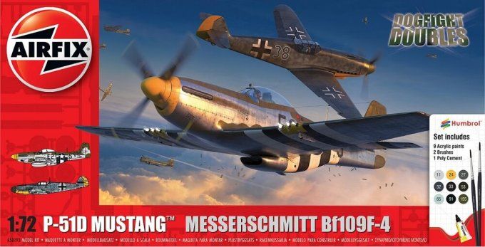 P-51D Mustang vs Bf109F-4 Dogfight Double in 1:72