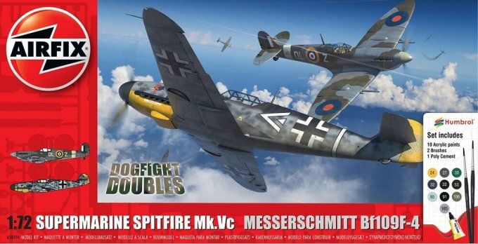 Supermarine Spitfire Mk.Vc vs Bf109F-4 Dogfight Double in 1:72
