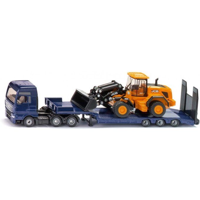 CAMION MAN SURBAISSE AVEC CHARGEUSE JCB AU 1/87EME