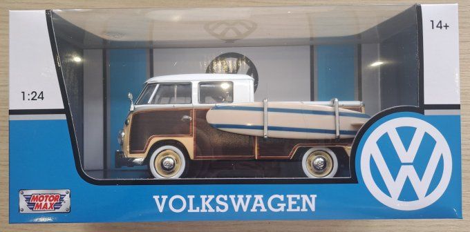 VOLKSWAGEN T1 PICK-UP SURFBOARD CREME/MARRON PLANCHE BLEU CIEL