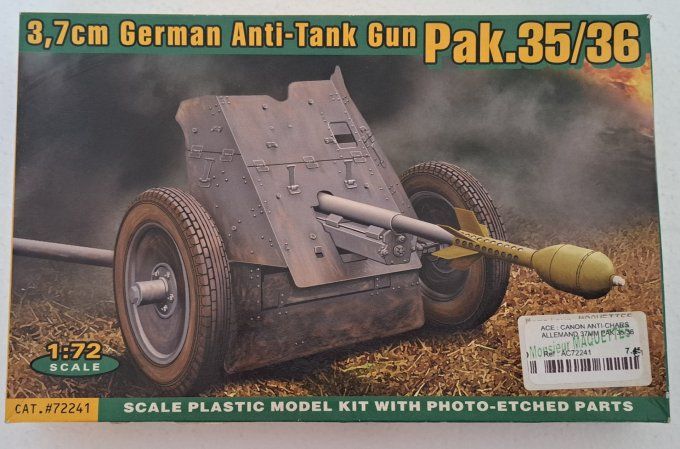 3,7CM GERMAN ANTI TANK GUN PAK.35/36 1/72
