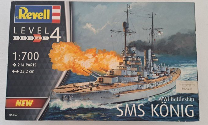 WWI CUIRASSE SMS KONIG 1/700