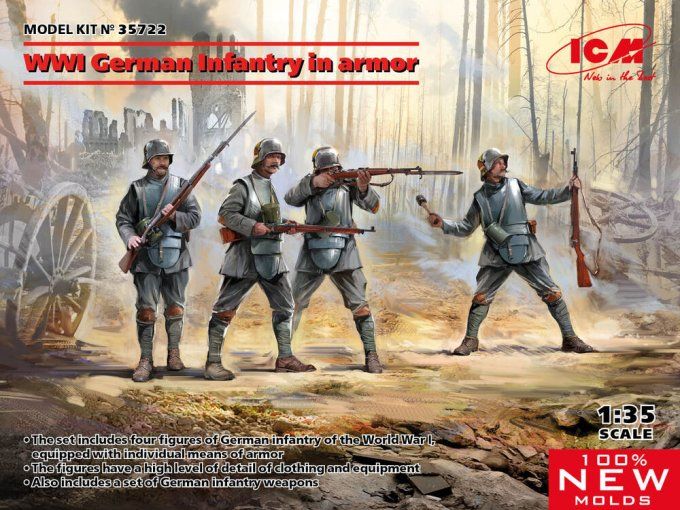 WWI GERMAN INFANTRY IN ARMOR   1/35