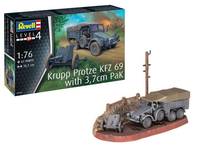 Krupp Protze KFZ 69 with 3,7cm Pak in 1:76