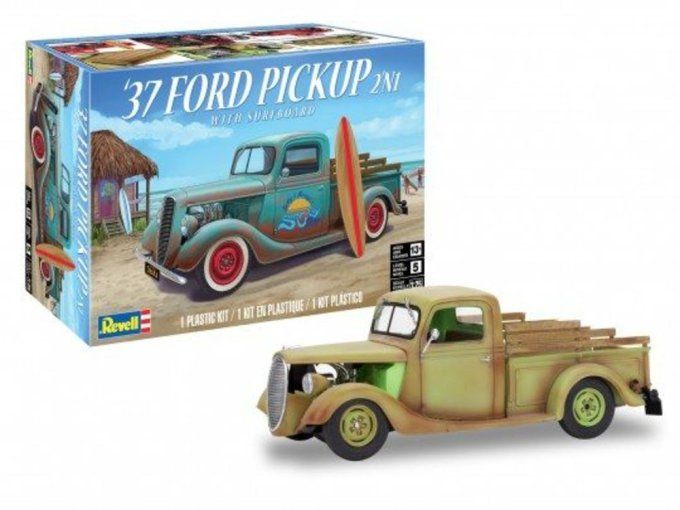 1937 FORD PICK UP STREET ROD WITH SURF BOARD