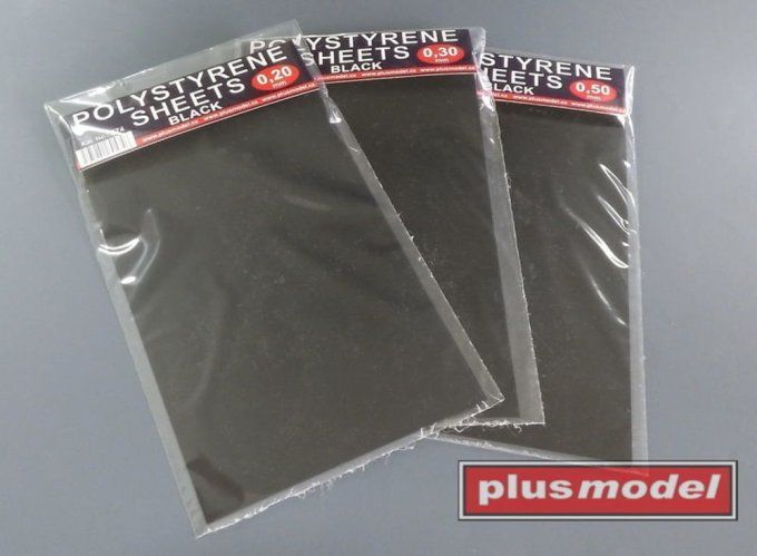 Polystyrene sheets black 0,2 big