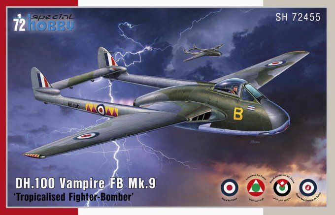 DH.100 Vampire FB.Mk.9 Chasseur-bombardier tropicalisé en 1:72