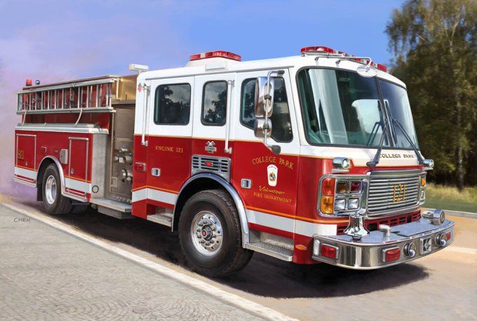 American LaFrance Eagle Fire Pumper in 1:72