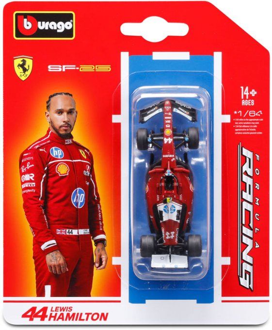 VEHICULES 1/64 F1 2025 FERRARI HAMILTON
