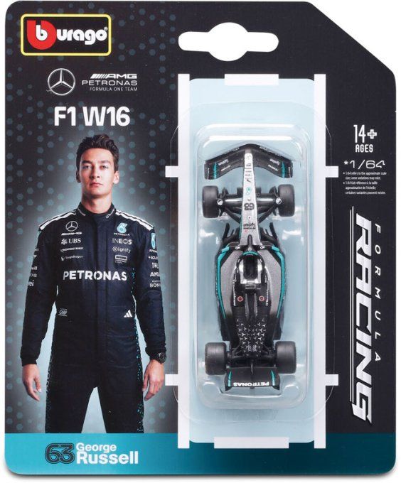 VEHICULES 1/64 F1 2025 MERCEDES RUSSEL