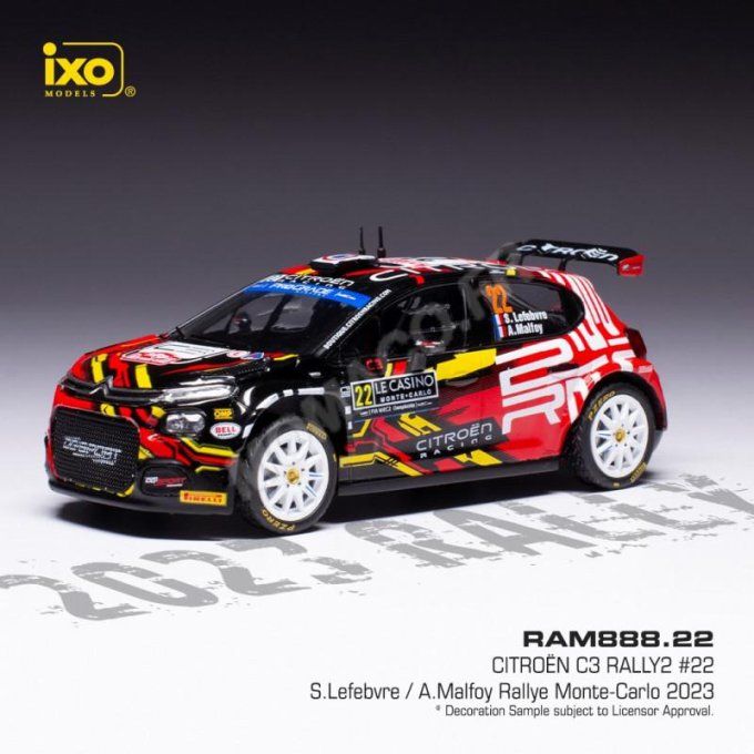 CITROEN C3 LEFEBVRE/MALFOY 22 WRC MONTE CARLO 2023