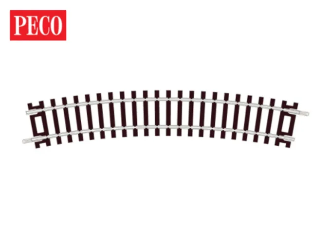 Rail courbe rayon 438 mm 22,5° Peco ST225 - HO : 1/87 - Code 100